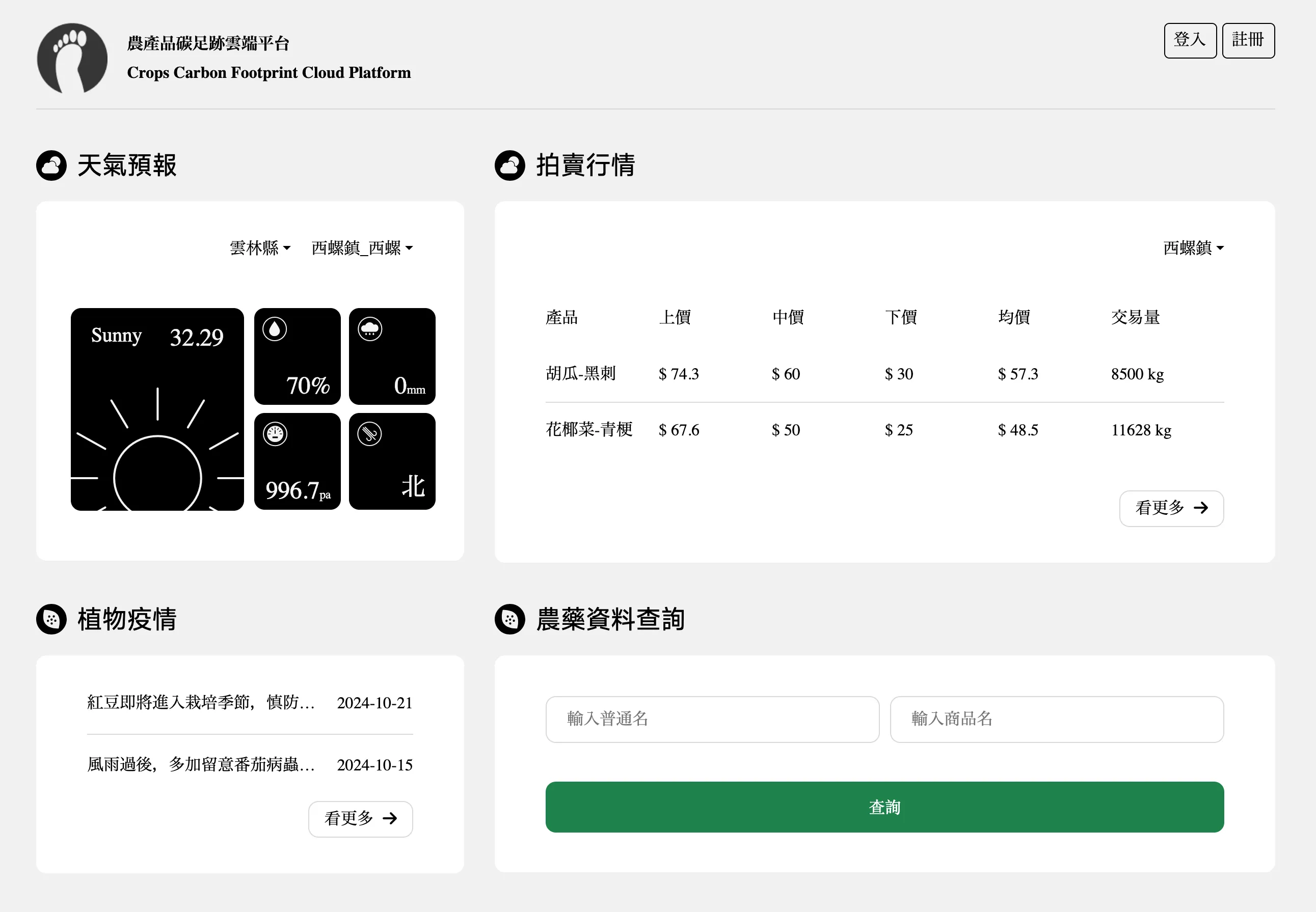圖片:碳足跡計算工具畫面