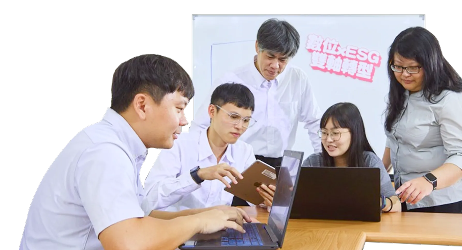 圖片：我們公司團隊成員在合作